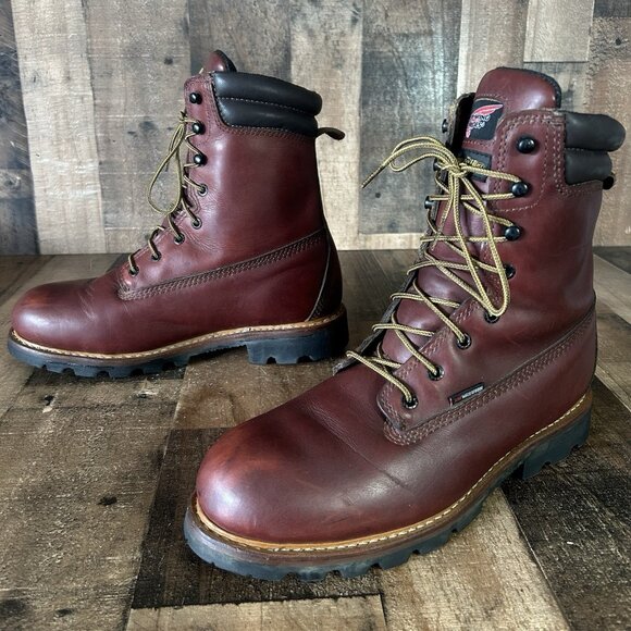 Red Wing 1201 EH Lace Up Waterproof Logger Work Boots Mens 9.5 EE - Picture 1 of 12
